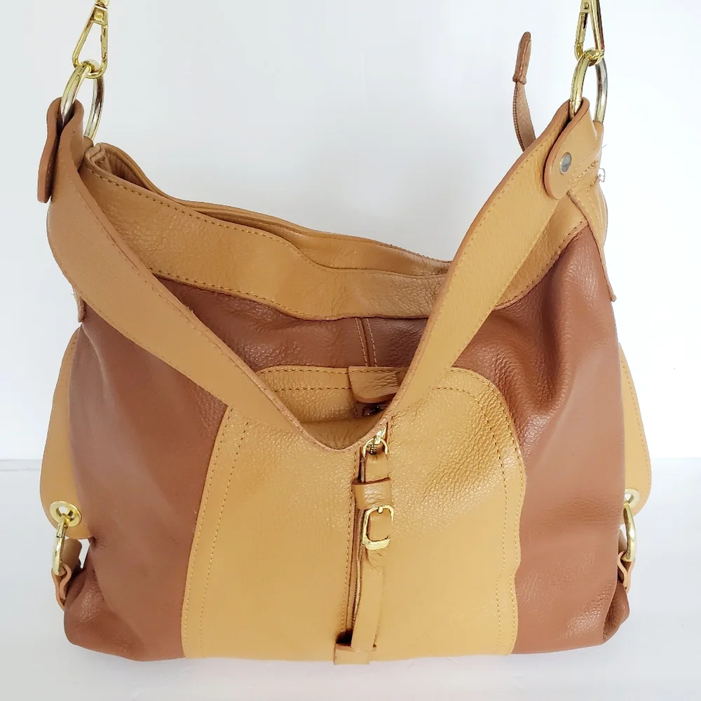Real Genuine Leather Shoulder Bag Hobo Purse Minimaliat Academia Teacher Modest